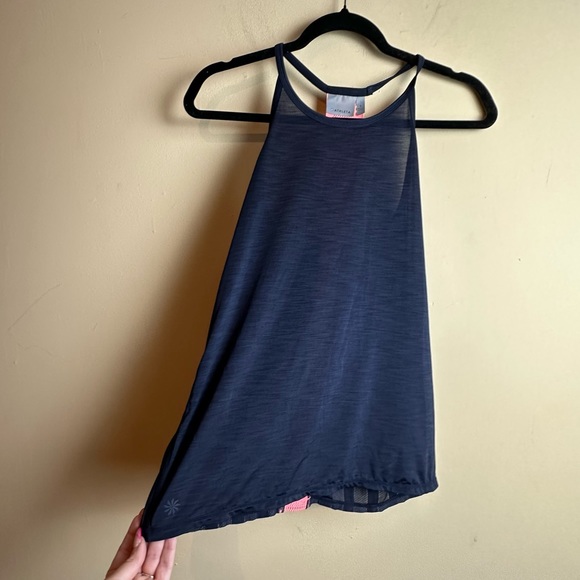 Athleta Kettlebella Tank Top Navy Blue and Coral Women’s Size Small - Picture 6 of 16